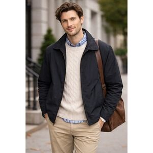 GAP Jacket Mens L Black Y2K Vintage Minimalist Preppy Workwear Elevated Basic‎